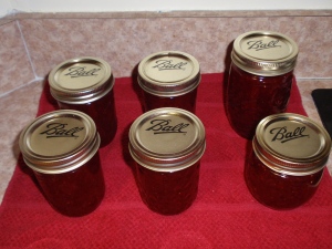There were actually 7 jars, but I gave one to Mom. 