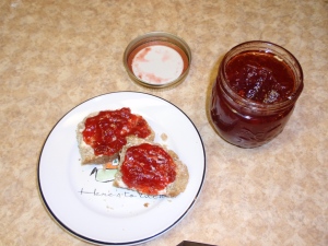 Homemade jam with homemade bread! YUMMY!